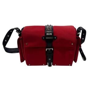 *B51 MICHAEL KORS Olivia Studded Messenger Bag Magenta